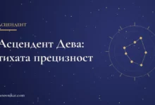 Тематична карта със заглавие за асцендент Дева и нейния характер