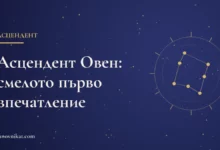 Тематична карта със заглавие за асцендент Овен и неговия характер