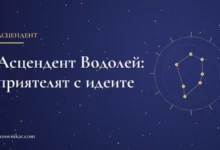 Тематична карта със заглавие за асцендент Водолей и неговия характер