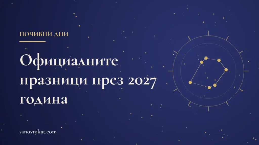 Почивни дни и официални празници през 2027